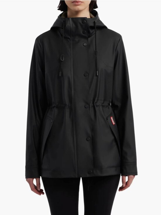 Hunter Jackets & Blazers - Hunter Abbey Short Rubberized Rain Jacket Raincoat Black Small *FLAWS*